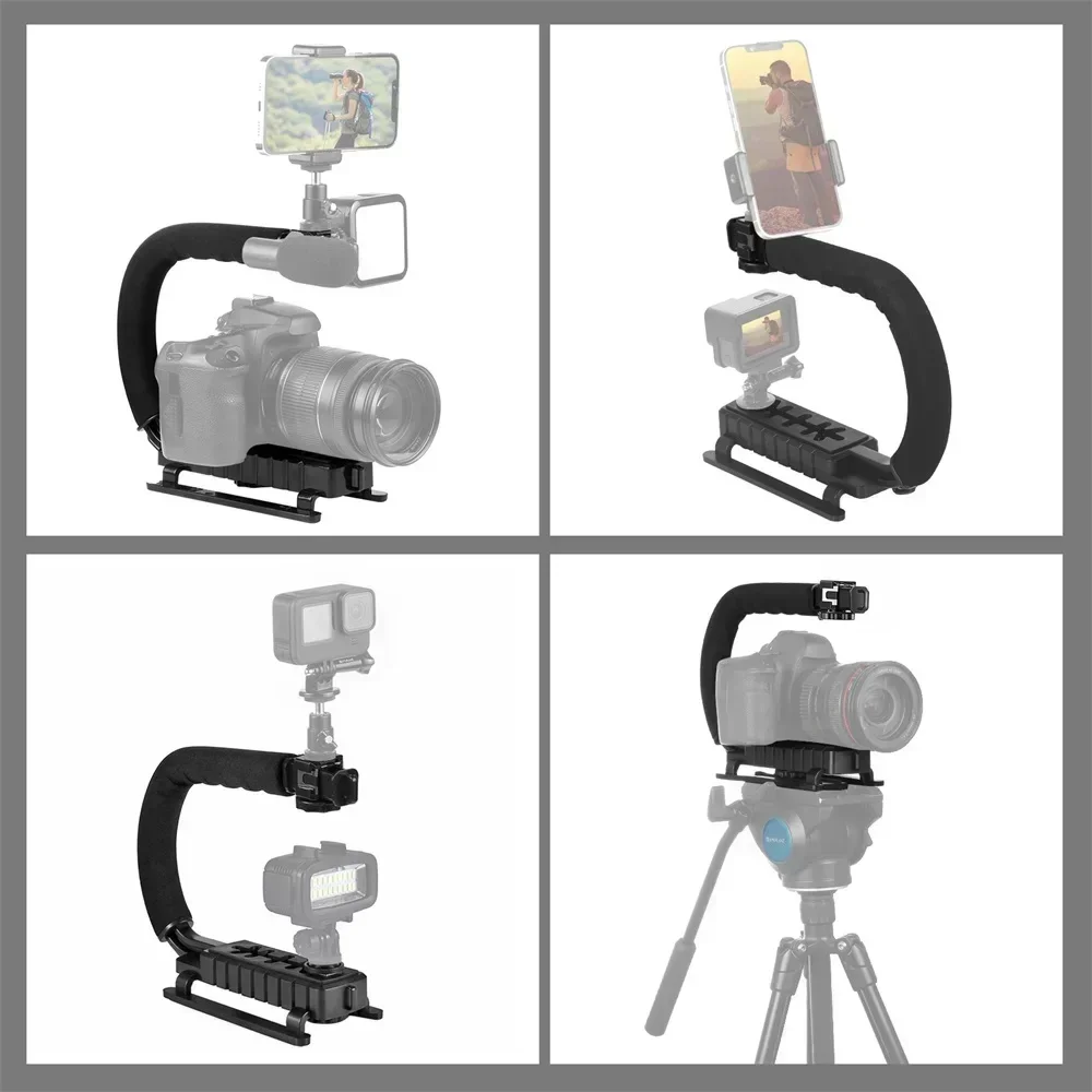 Handheld Stabilizer Gimbal - Evrensel Kamera Sabitleyici C-şekilli El Tipi