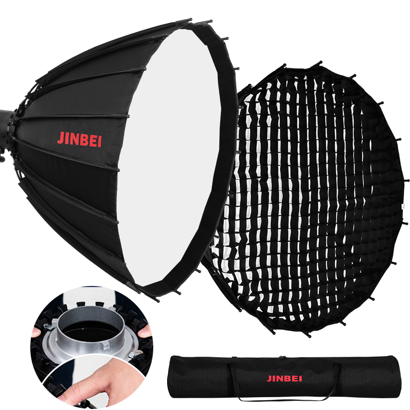 Photography Umbrella Diffuser - JINBEI 120cm Derin Yansıtıcı Parabolik Speedlite