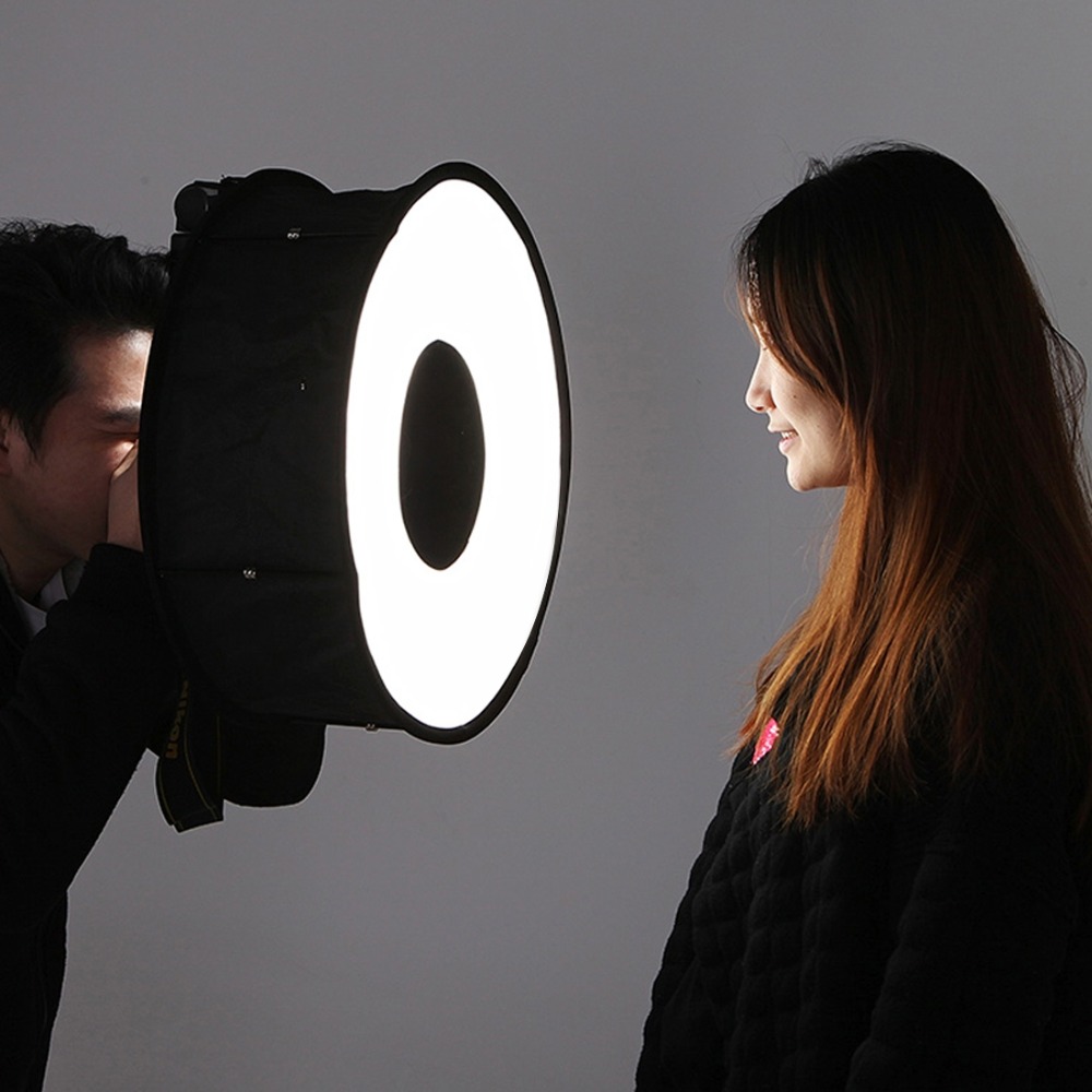 Pop Up Flash Diffuser - 45 cm Halka Softbox Speedlight Yuvarlak