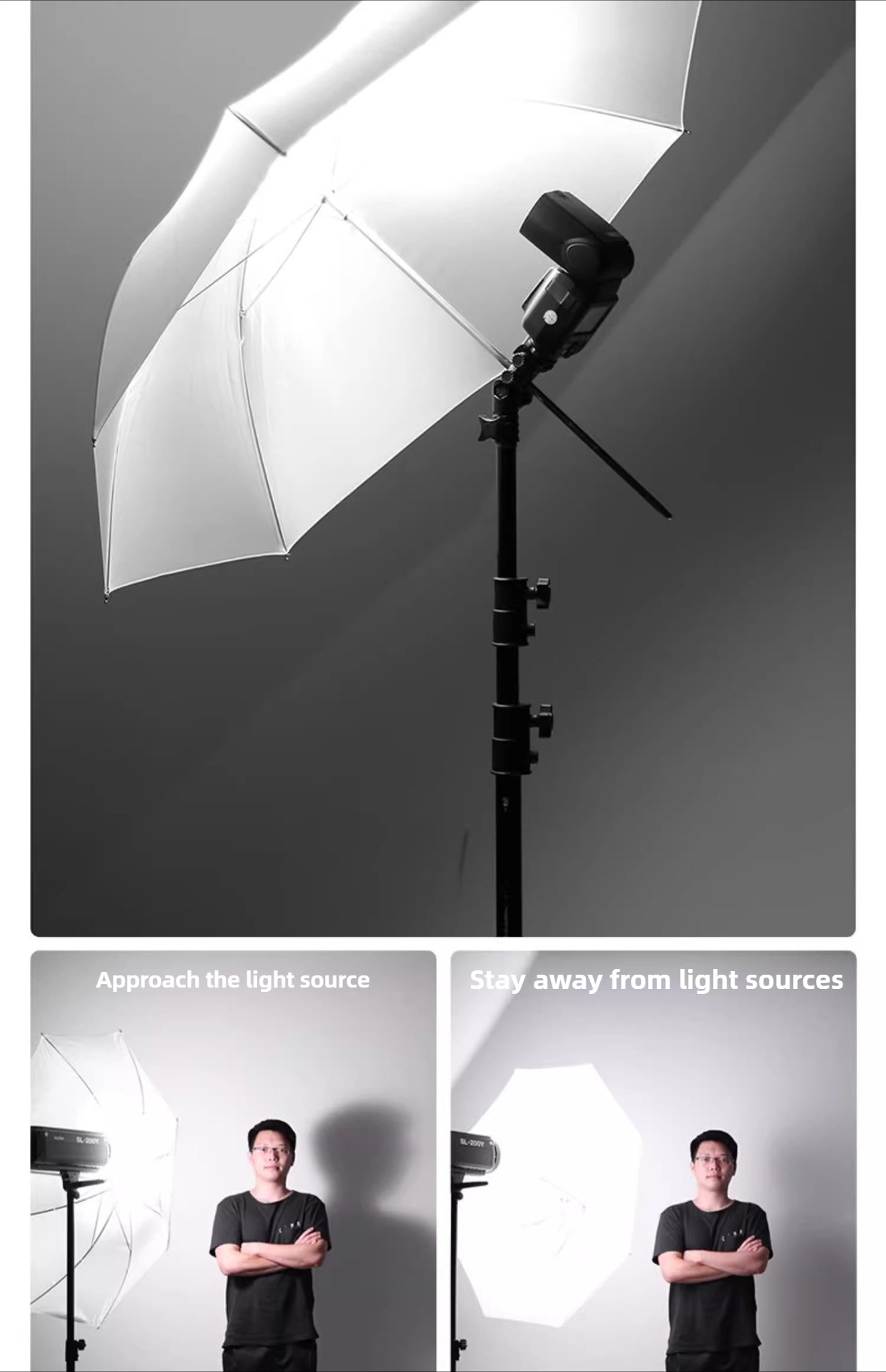 Photography Umbrella Diffuser - 33 inç Fotoğrafçılık Işık Reflektör Şemsiyesi