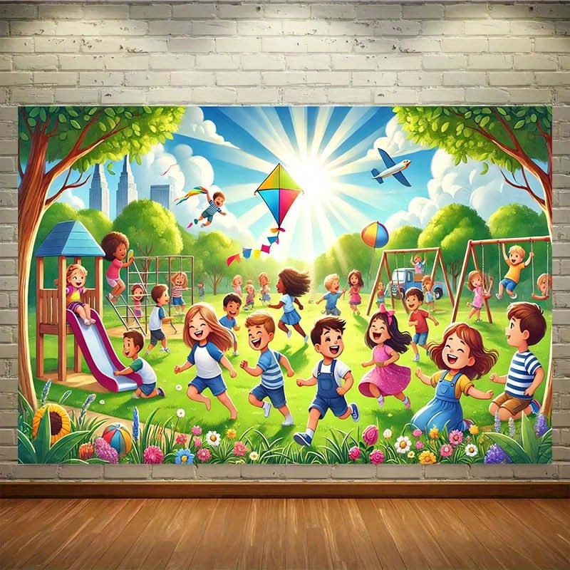 Photography Game - Canlı Mutlu Oyun Arka Planı Goblen