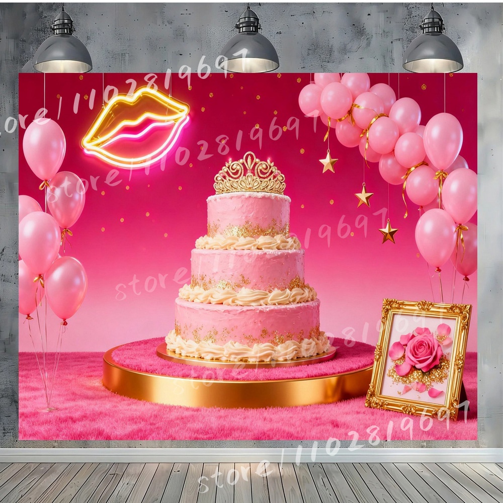 Taç Pembe Disko Topu Doğum Gün - Photography Backdrop Muslin incelemesi ve fiyatı