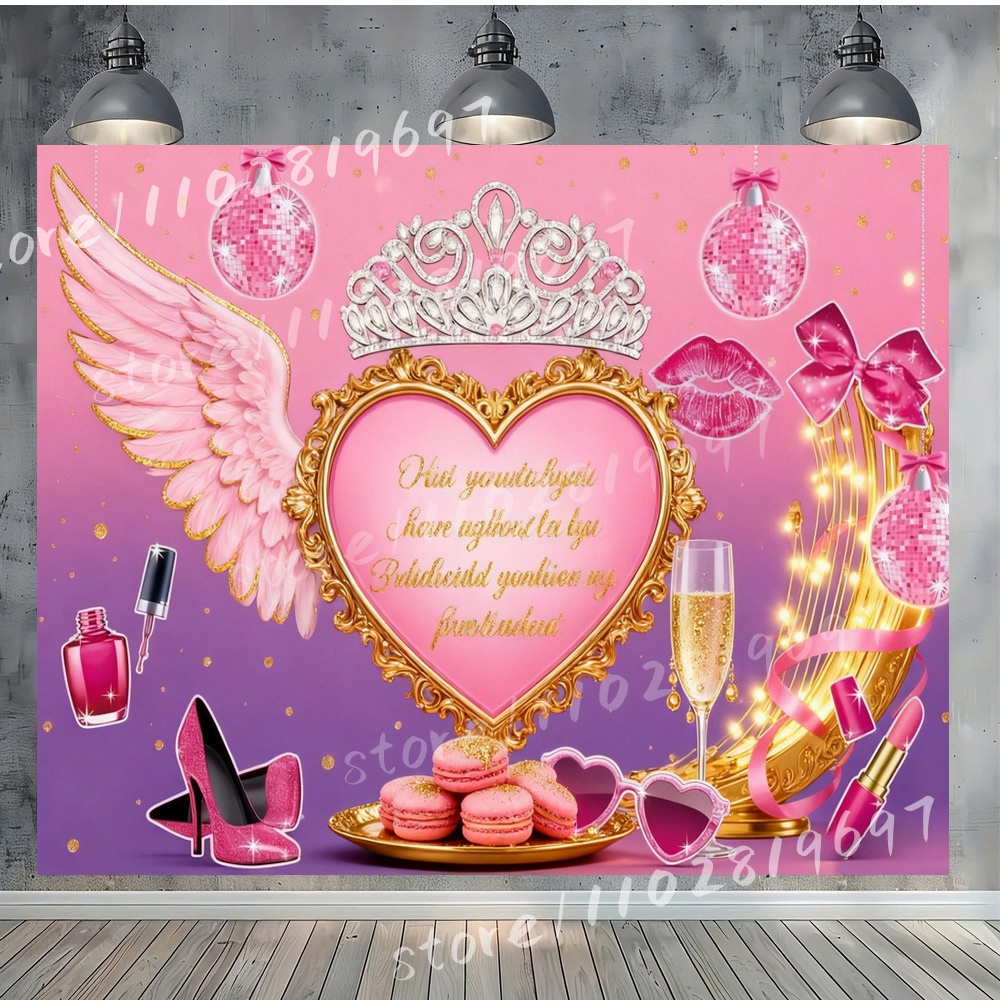 Taç Pembe Disko Topu Doğum Gün - Photography Backdrop Muslin incelemesi ve fiyatı