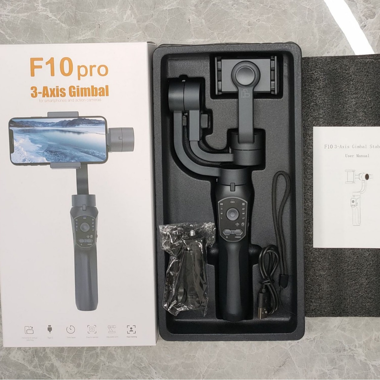 F10 PRO El Tipi Cep Telefonu Ü - Handheld Stabilizer Gimbal incelemesi ve fiyatı