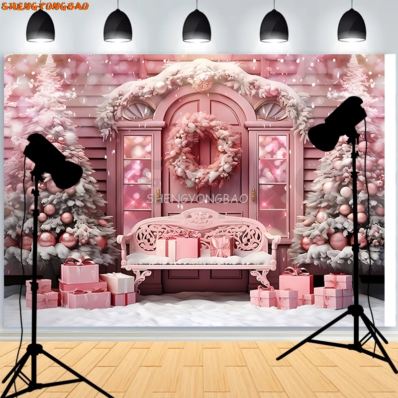 SHENGYONGBAO Noel Günü Çelenk  - Photography Backdrop Muslin incelemesi ve fiyatı