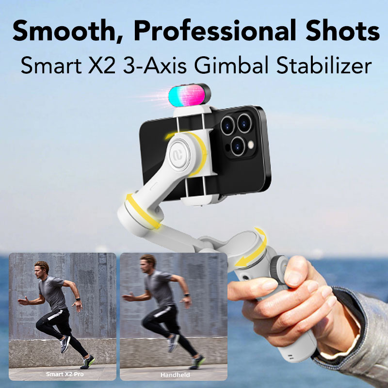 Aochuan Smart X2 Kiti Beyaz 3  - Handheld Stabilizer Gimbal incelemesi ve fiyatı